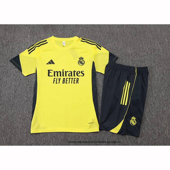 Chandal del Real Madrid 25-26 Manga Corta Amarillo - Pantalon Corto